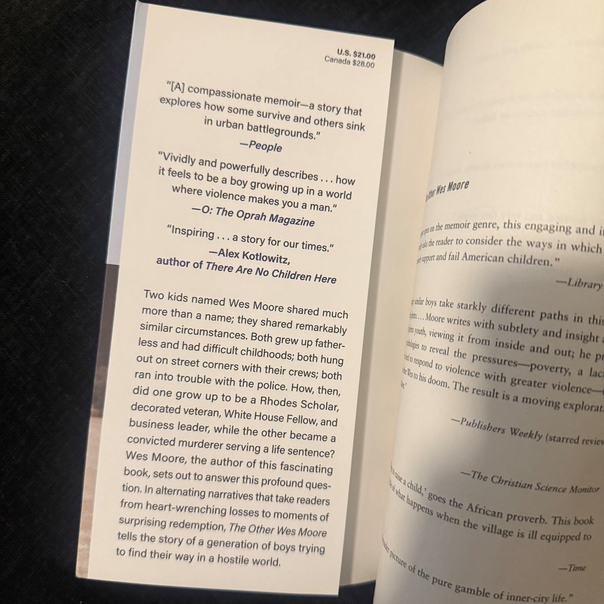 The Other Wes Moore – Wes Moore